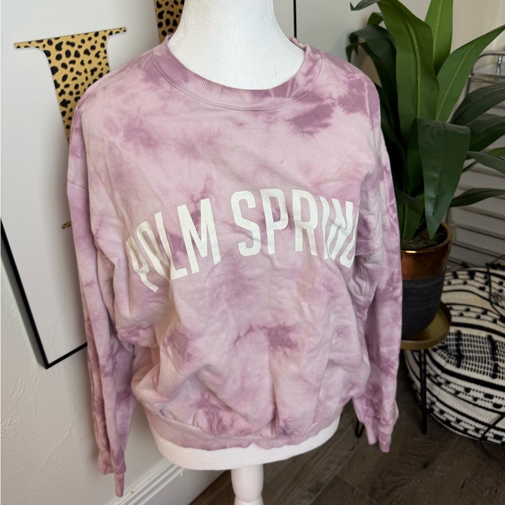 Palm Springs Pink Tie Dye Sweatshirt